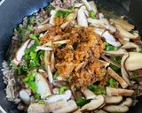 辛い！青唐辛子と生椎茸の肉そぼろ♫作り方3写真