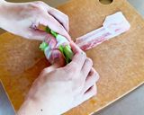 レンジで簡単♪レタス肉巻き作り方1写真