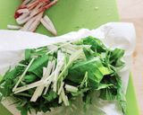 やみつきみず菜★ちくわ★さっぱりすり胡麻作り方1写真