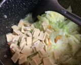 戻さず使える高野豆腐とキャベツで卵とじ作り方2写真