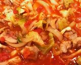 鶏モモ肉とキャベツ舞茸のトマト煮作り方5写真