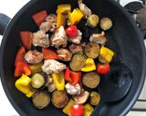 鶏もも肉となすとパプリカのマリネ作り方8写真
