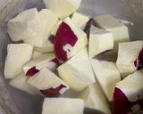 味噌汁 ごろごろさつま芋と玉ねぎ作り方4写真