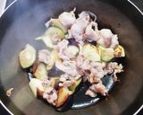 なすと豚肉の具だくさん味噌汁作り方3写真