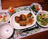 れんこんのはさみ照り焼きつくねバーグ作り方6写真