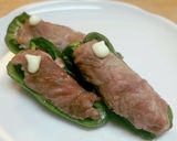 *ピーマンの肉乗せ*作り方3写真