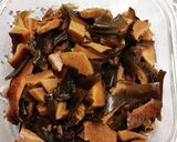 出汁とり後の干し椎茸と昆布の佃煮作り方11写真