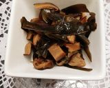 出汁とり後の干し椎茸と昆布の佃煮作り方12写真