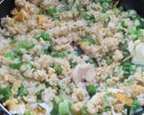 サラダチキンと長ネギとサクラエビ入り炒飯作り方7写真