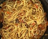 お手軽*鯖缶でもち麦パスタ作り方6写真