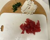自家製ピリ辛ダレで★マグロと長芋のユッケ作り方1写真