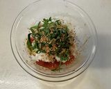 自家製ピリ辛ダレで★マグロと長芋のユッケ作り方3写真