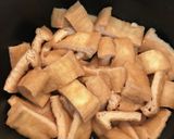 油揚げをお肉に見立てたヘルシーお好み焼き作り方2写真