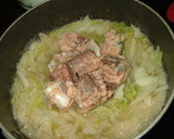 白菜とさば缶の炊いたの（おつゆ風）作り方5写真