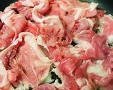 豚こまぎれ肉のポークチャップ作り方1写真