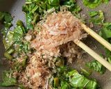タテギ焼きそば　小松菜鰹節風味作り方3写真