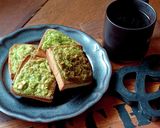 10分おやつ☆抹茶アーモンドトースト作り方5写真