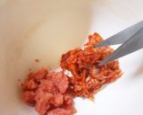 混ぜたら完成！明太キムチうどん作り方1写真