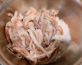 汁気を切って油はね防止、いかゲソの唐揚げ作り方3写真