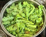 チゲスープの素で春菊と大根でチゲ作り方5写真