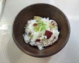 さつまいもの炊き込みご飯です！作り方4写真