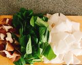 生姜香る大根、小松菜、椎茸のさっと煮作り方1写真