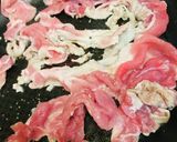 市販サラダ●豚こまぎれ肉の生姜レモン焼き作り方1写真