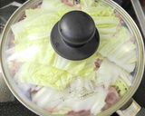 簡単水不要!白菜と豚こまの重ね蒸し作り方4写真