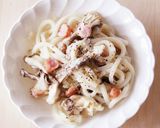 失敗なし★舞茸と濃厚チーズうどん★レンジ作り方3写真