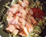 鶏むね肉と 舞茸 しめじ のケチャ炒め✾作り方5写真