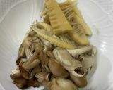 たけのこと舞茸の酒蒸し作り方4写真