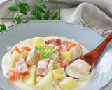 しょうゆバタークリームシチュー作り方1写真