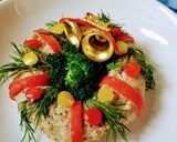 クリスマスに♪ハンバーグでリース♪作り方17写真