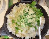 しらすと三つ葉の胡麻油効いた混ぜご飯作り方3写真