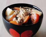 りんごと柿の黒蜜★腸活きな粉★たんぱく質作り方4写真