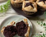 パイがのってるカップケーキ　チョコココア作り方7写真