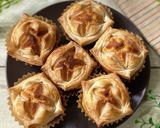 パイがのってるカップケーキ　チョコココア作り方9写真