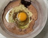パイがのってるカップケーキ　チョコココア作り方2写真