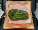 ピーマンのホットサンド (1枚焼き)作り方2写真