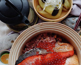 皮を焼いて作る簡単本格はらこ飯作り方7写真