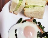 ほうれん草の巣ごもり風目玉焼き✨作り方23写真