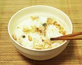 鮭バタコーン丼作り方2写真