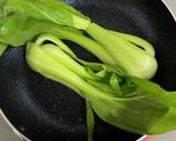 青梗菜のステーキ　ピーナッツ肉味噌作り方1写真