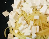 お手軽パスタ●絹漉豆腐の和風カルボナーラ作り方1写真