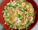 エビと玉ねぎと油揚げの卵とじ♪作り方6写真