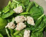 小松菜と鶏団子の海老辣醬炒め作り方3写真