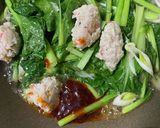 小松菜と鶏団子の海老辣醬炒め作り方4写真