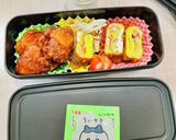 ほっこりお弁当♡カニカマとパセリの卵焼き作り方7写真