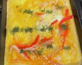 ほっこりお弁当♡カニカマとパセリの卵焼き作り方3写真