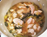 簡単 和食✿ 小松菜と 鶏むね肉の味噌煮作り方7写真